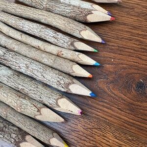 Natural Wood Colored Pencils Set